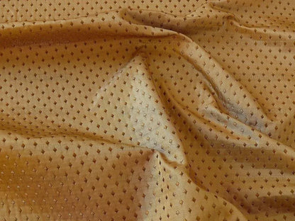 100% Silk Lampas Diamond Star Dot 222 "lariat" Tan Brown