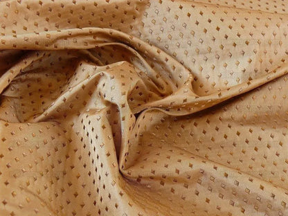 100% Silk Lampas Diamond Star Dot 222 "lariat" Tan Brown