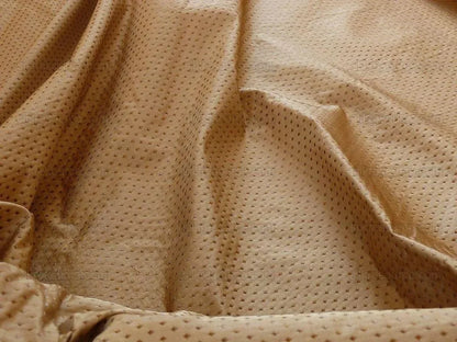 100% Silk Lampas Diamond Star Dot 222 "lariat" Tan Brown