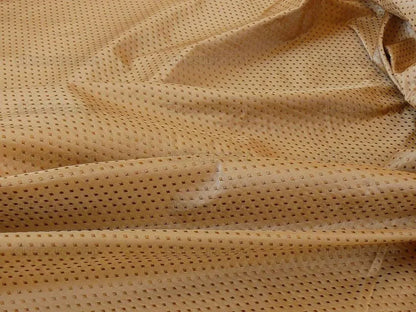 100% Silk Lampas Diamond Star Dot 222 "lariat" Tan Brown