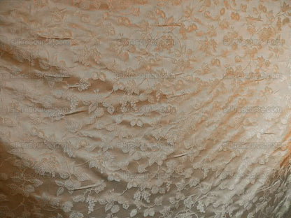 100% silk Damask Summer Berry "luminous" Ecru Nimbus Art Nouveau William Morris