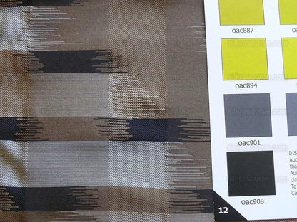 100% Silk Lampas Ikat Wave "pewter" Tan Black Brown Beige MSRP USD 268