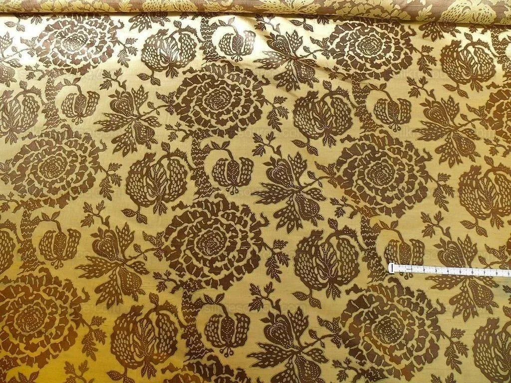 100% Silk Lampas Papercut Tree Of Life Pom "arbor" Brown