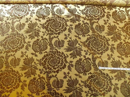 100% Silk Lampas Papercut Tree Of Life Pom "arbor" Brown