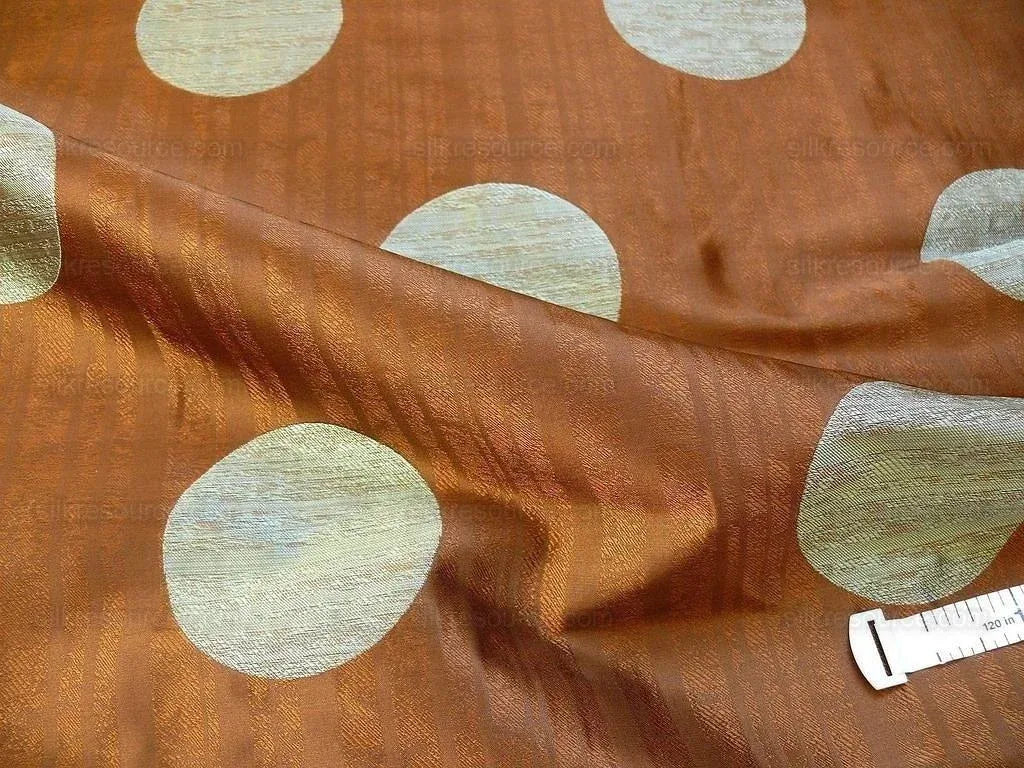 By Yd % Silk Damask Moon In Bamboo "mineral" Silver Brown