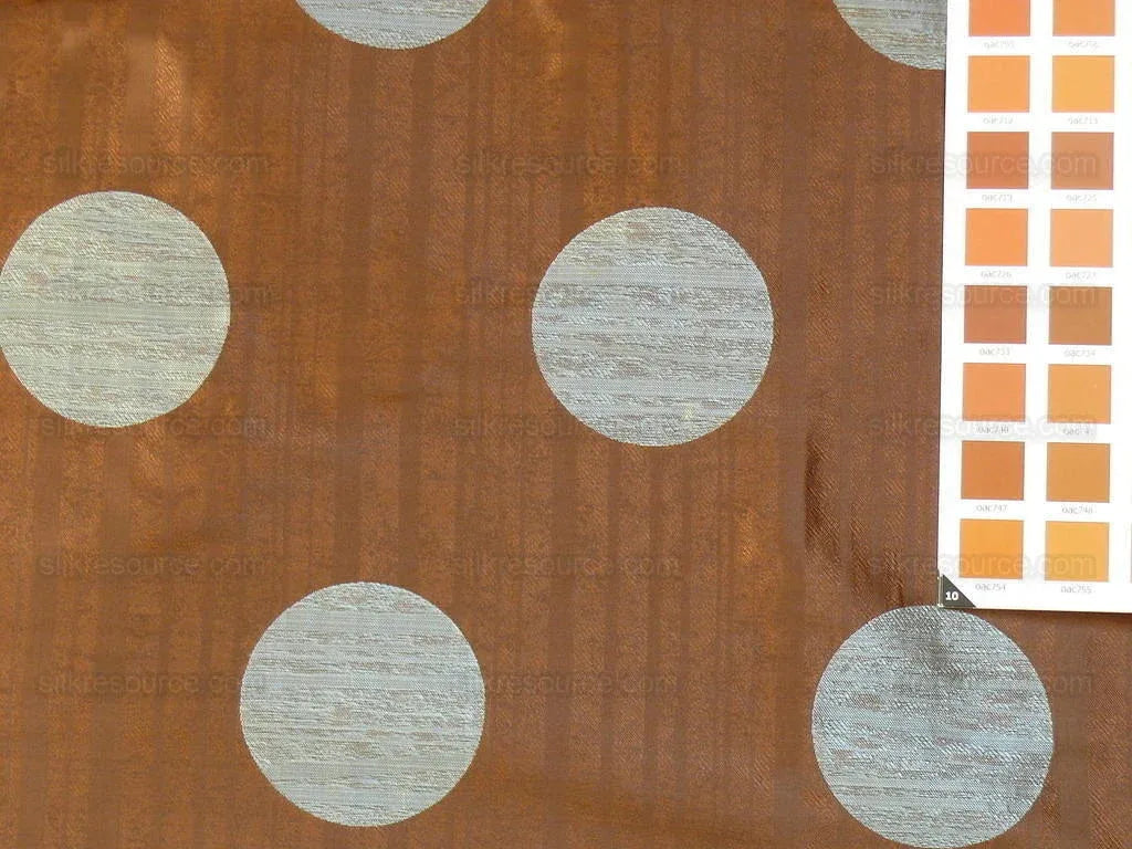 By Yd % Silk Damask Moon In Bamboo "mineral" Silver Brown