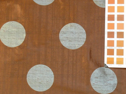 By Yd % Silk Damask Moon In Bamboo "mineral" Silver Brown