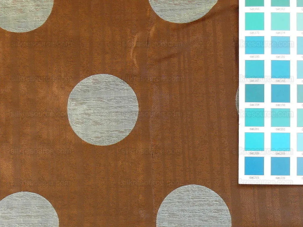 By Yd % Silk Damask Moon In Bamboo "mineral" Silver Brown