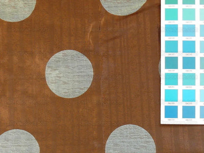 By Yd % Silk Damask Moon In Bamboo "mineral" Silver Brown