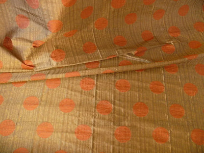 By yard 100% Silk Damask Moon In Bamboo Grove "coral" Orange Pink Gold Mid-century MSRP USD 285