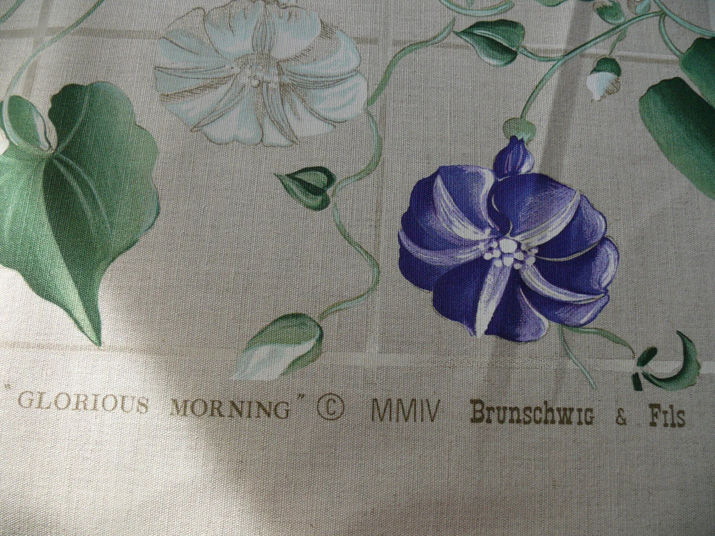 Brunschwig & Fils Glorious Morning Linen Print Darker Natural 4.5yds Morning Glory Trellis (copy)
