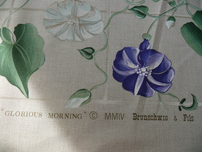 Brunschwig & Fils Glorious Morning Linen Print Darker Natural 4.5yds Morning Glory Trellis (copy)