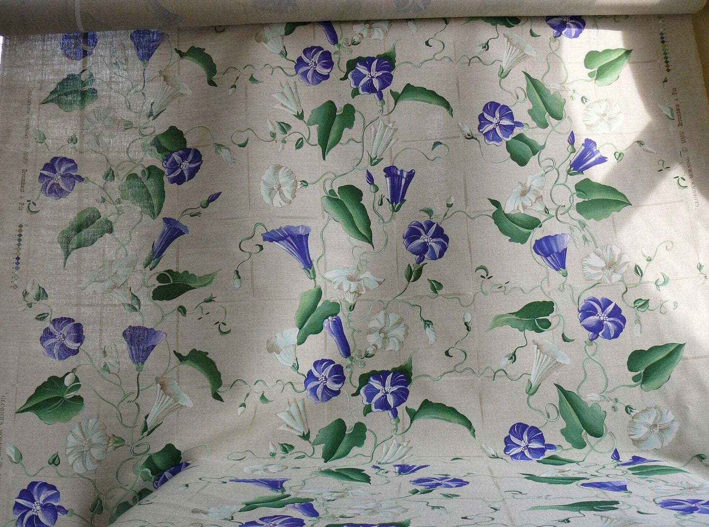Brunschwig & Fils Glorious Morning Linen Print Darker Natural 4.5yds Morning Glory Trellis (copy)