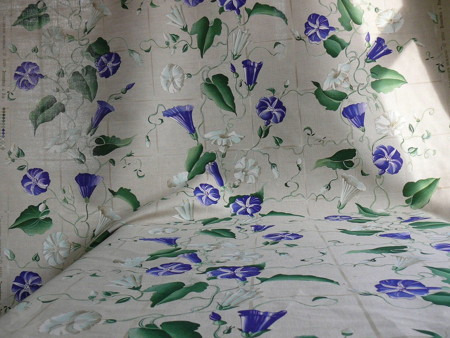 Brunschwig & Fils Glorious Morning Linen Print Darker Natural 4.5yds Morning Glory Trellis (copy)