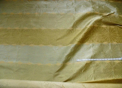 100% Silk Damask Modern Geometric Daisy Round "arcadia" Blue