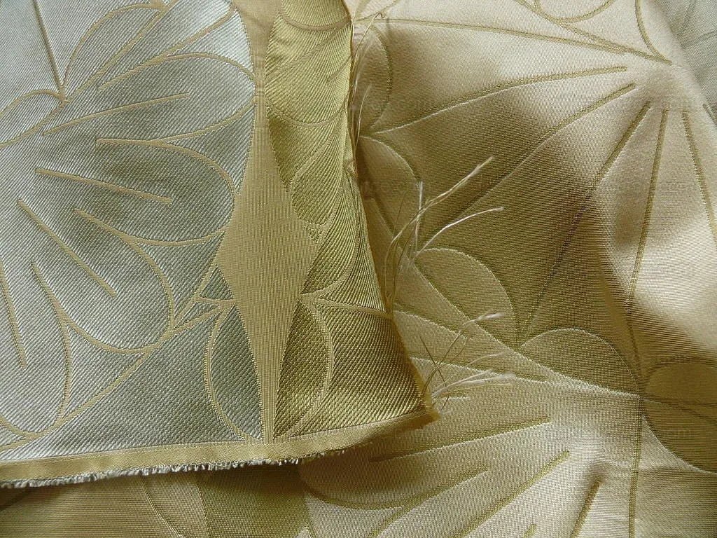 100% Silk Damask Modern Geometric Daisy Round "arcadia" Blue