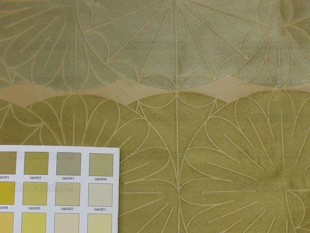 100% Silk Damask Modern Geometric Daisy Round "arcadia" Blue