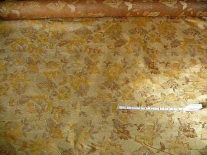 Rm Coco 100% Silk Lampas Autumn Tri-leaf Flower "amber" Gold Yellow Tan Bronze MSRP USD 199.90/Y