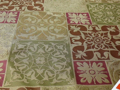 Kravet 100% Silk Lampas Asian Tile "branch" Tan MSRP USD 216/Y