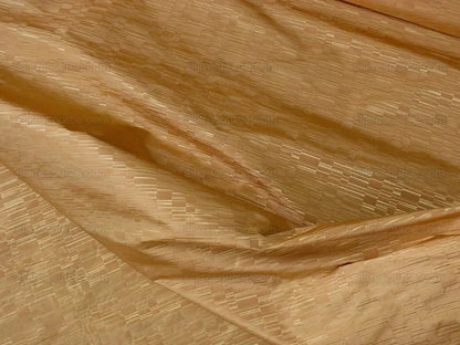 100% Silk Jacquard Staggered Stripe Texture "sunglow" Gold MSRP USD258/y