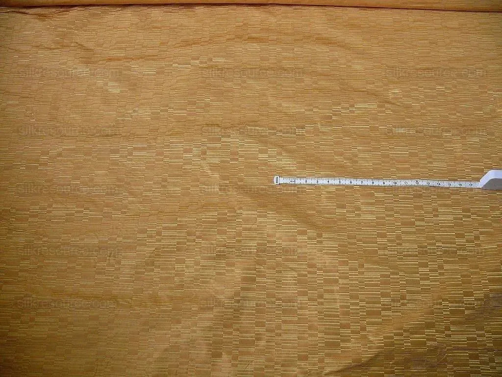 100% Silk Jacquard Staggered Stripe Texture "sunglow" Gold MSRP USD258/y