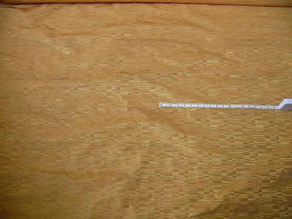 100% Silk Jacquard Staggered Stripe Texture "sunglow" Gold MSRP USD258/y
