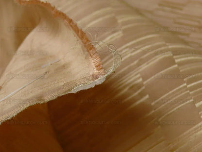 100% Silk Jacquard Staggered Stripe Texture "sunglow" Gold MSRP USD258/y