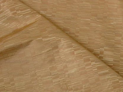 100% Silk Jacquard Staggered Stripe Texture "sunglow" Gold MSRP USD258/y