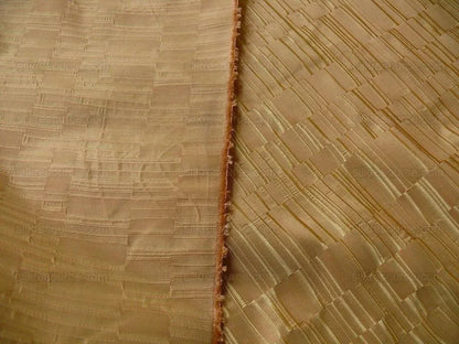 100% Silk Jacquard Staggered Stripe Texture "sunglow" Gold MSRP USD258/y