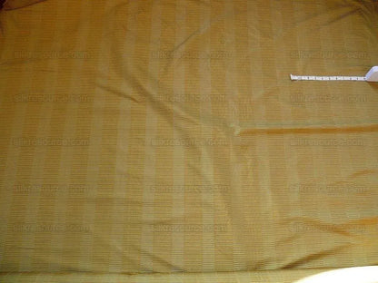 100% Silk Jacquard Piano Key Texture "oregano" Gold Subtle Green