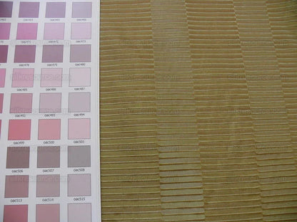 100% Silk Jacquard Piano Key Texture "oregano" Gold Subtle Green