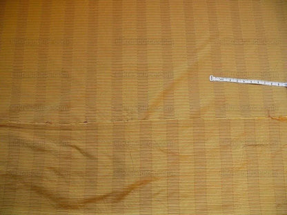 by yard 100% Silk Jacquard Piano Key Texture "amber" Warm Gold Brown