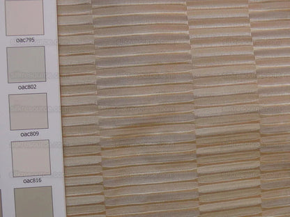 100% Silk Jacquard Piano Key Texture "flax" Gold Ecru Khaki