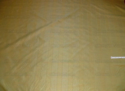 100% Silk Jacquard Piano Key Texture "parsley" Gold, Green, Copper