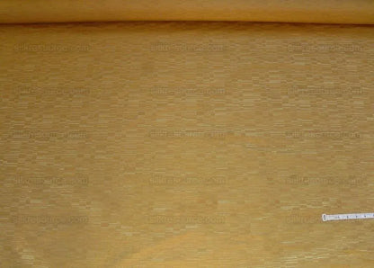 100% Silk Jacquard Staggered Stripe Texture "amber" Gold MSRP USD258/y
