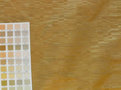 100% Silk Jacquard Staggered Stripe Texture "amber" Gold MSRP USD258/y