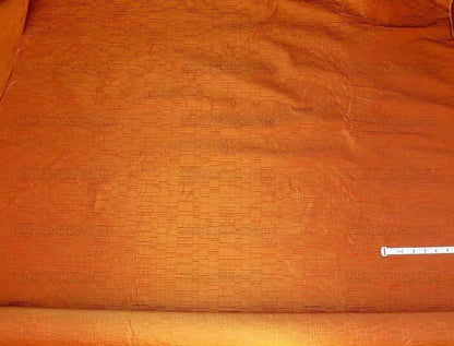 100% Silk Jacquard Staggered Stripe Texture "allspice" Orange MSRP USD258/y