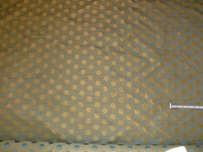 by yard B. Berger Duralee 100% Silk Damask Polka Dot "tide" Blue Reversible Strie and Satin Mid-Century MSRP USD 250/Y