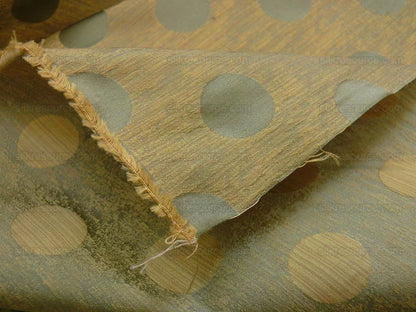 by yard B. Berger Duralee 100% Silk Damask Polka Dot "tide" Blue Reversible Strie and Satin Mid-Century MSRP USD 250/Y