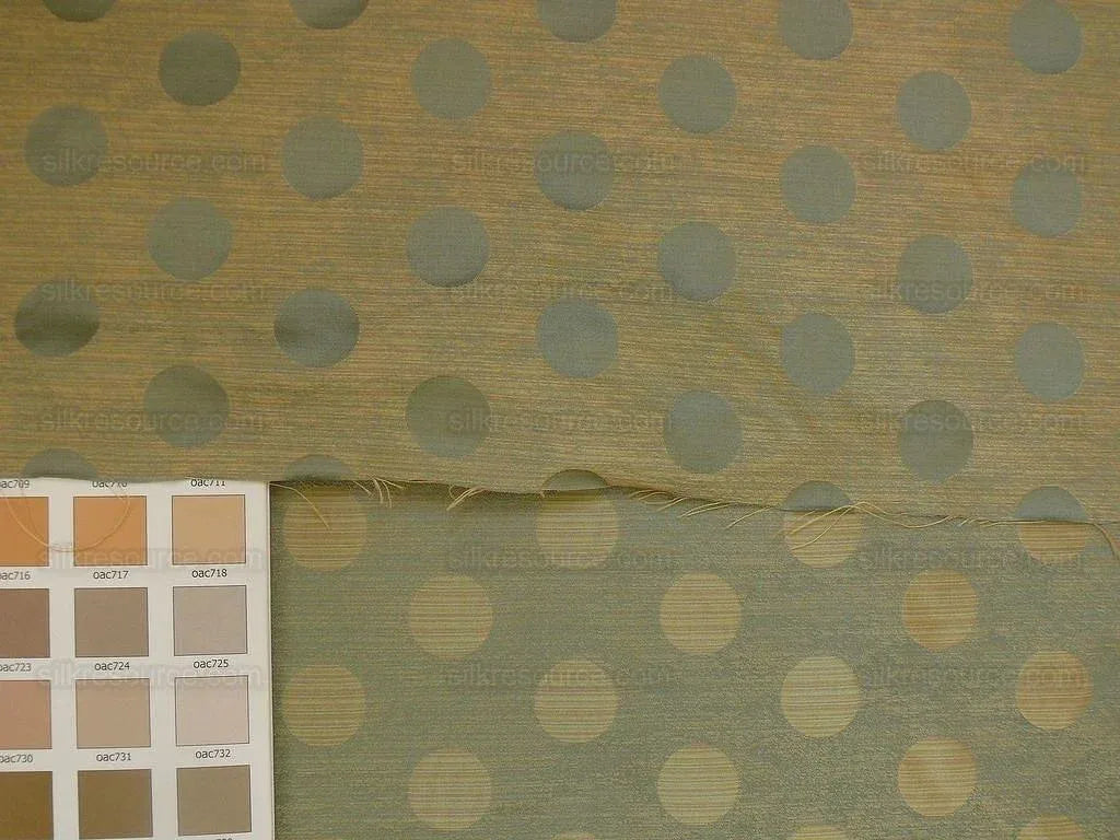 by yard B. Berger Duralee 100% Silk Damask Polka Dot "tide" Blue Reversible Strie and Satin Mid-Century MSRP USD 250/Y