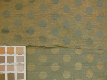 by yard B. Berger Duralee 100% Silk Damask Polka Dot "tide" Blue Reversible Strie and Satin Mid-Century MSRP USD 250/Y