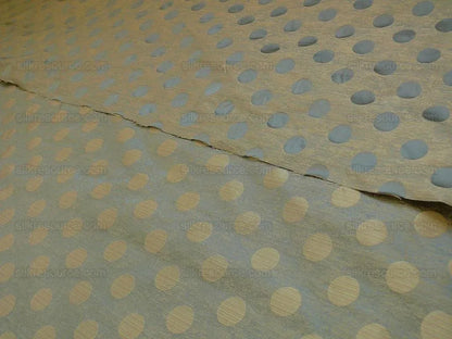 by yard B. Berger Duralee 100% Silk Damask Polka Dot "tide" Blue Reversible Strie and Satin Mid-Century MSRP USD 250/Y