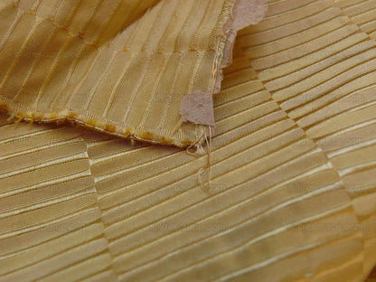 100% Silk Jacquard Piano Key Texture "cornsilk" Gold Yellow