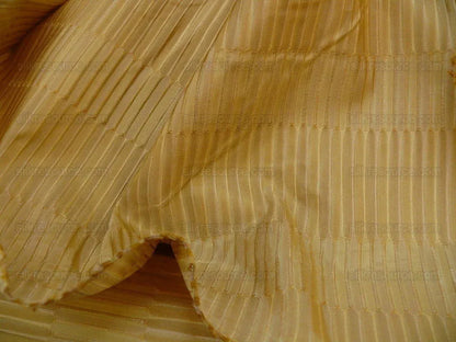 100% Silk Jacquard Piano Key Texture "cornsilk" Gold Yellow