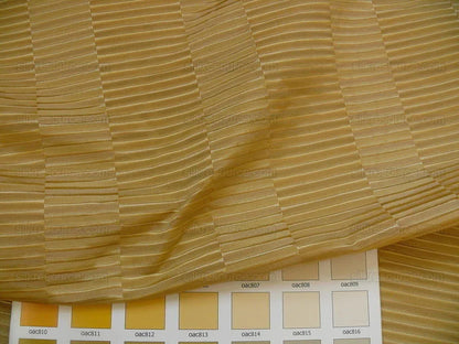 100% Silk Jacquard Piano Key Texture "cornsilk" Gold Yellow