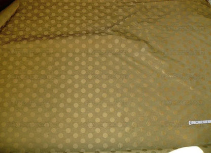B. Berger Duralee 100% Silk Damask Polka Dot "pine" Green Reversible Strie and Satin Mid-Century MSRP USD 250/Y