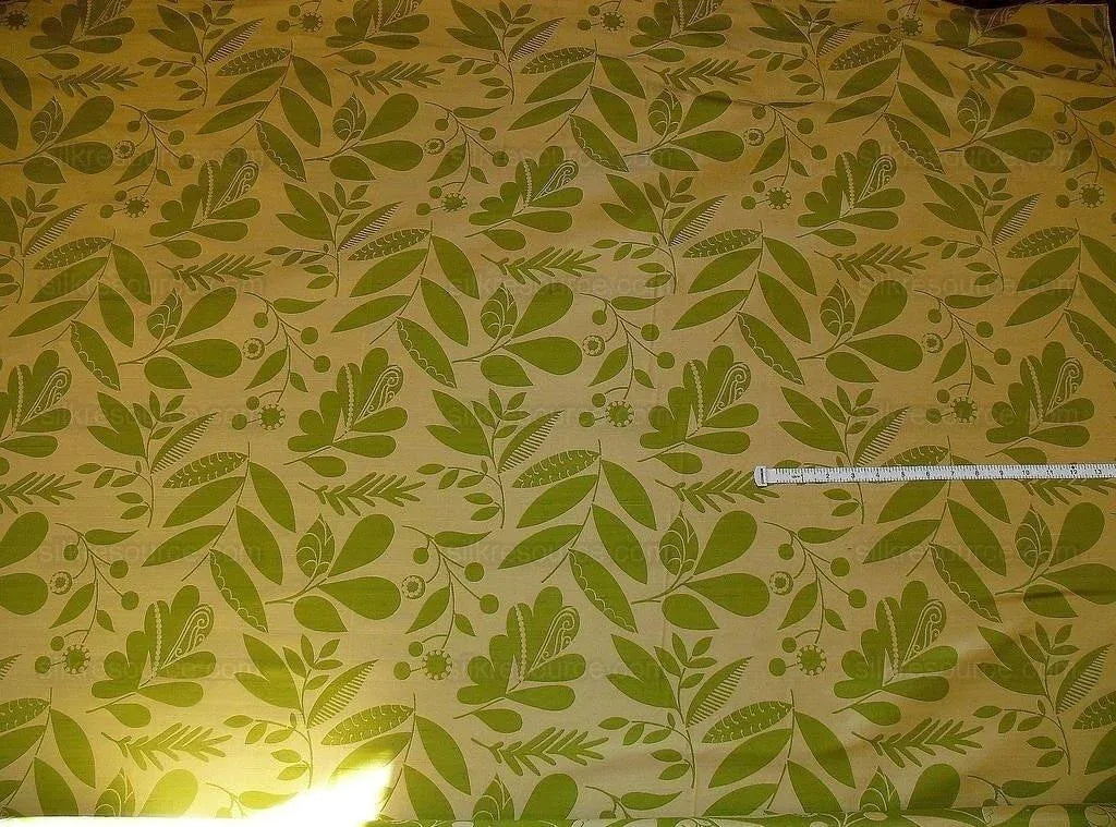 100% Silk Damask Fairy Tale Tree Of Life "spring" Green Thick Josef Frank MSRP USD356/Y