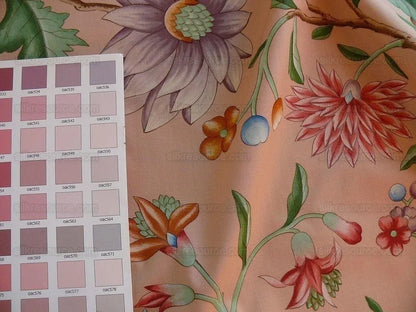 Clarence House Les Oiseaux Enchantes Bird Ratti Silk Italian Peach Pink MSRP USD 642/Y