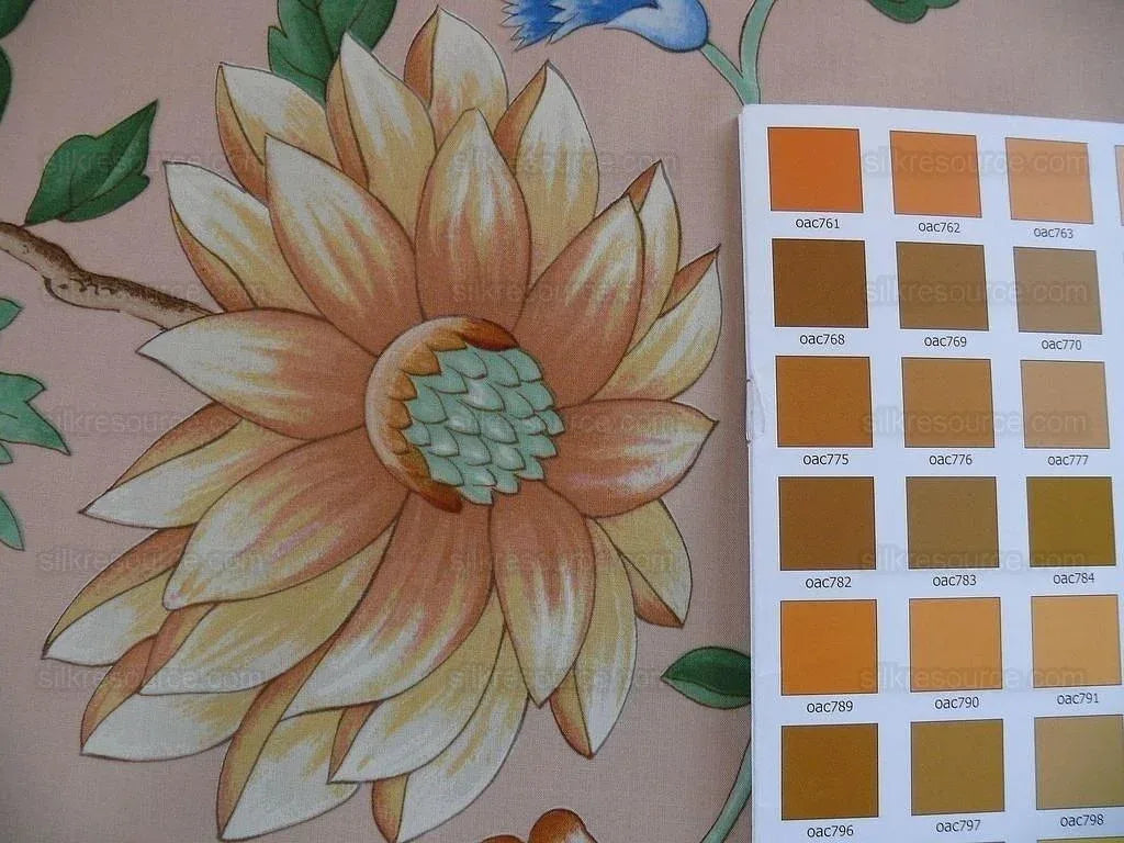 Clarence House Les Oiseaux Enchantes Bird Ratti Silk Italian Peach Pink MSRP USD 642/Y