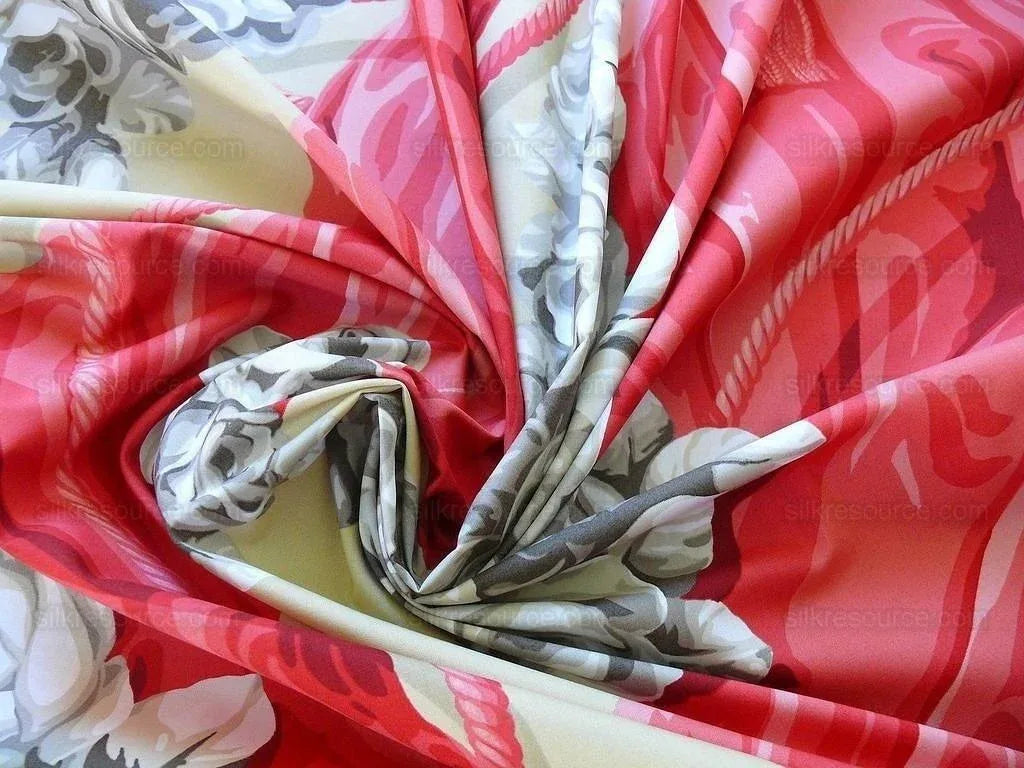 Scalamandre "diva" Tromp L'oeil Pink Silk & White Camellia